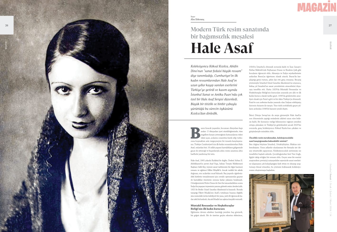 Hale Asaf’ın yaşam öyküsü, İstanbul Sanat Dergisi’nin yeni sayısında!