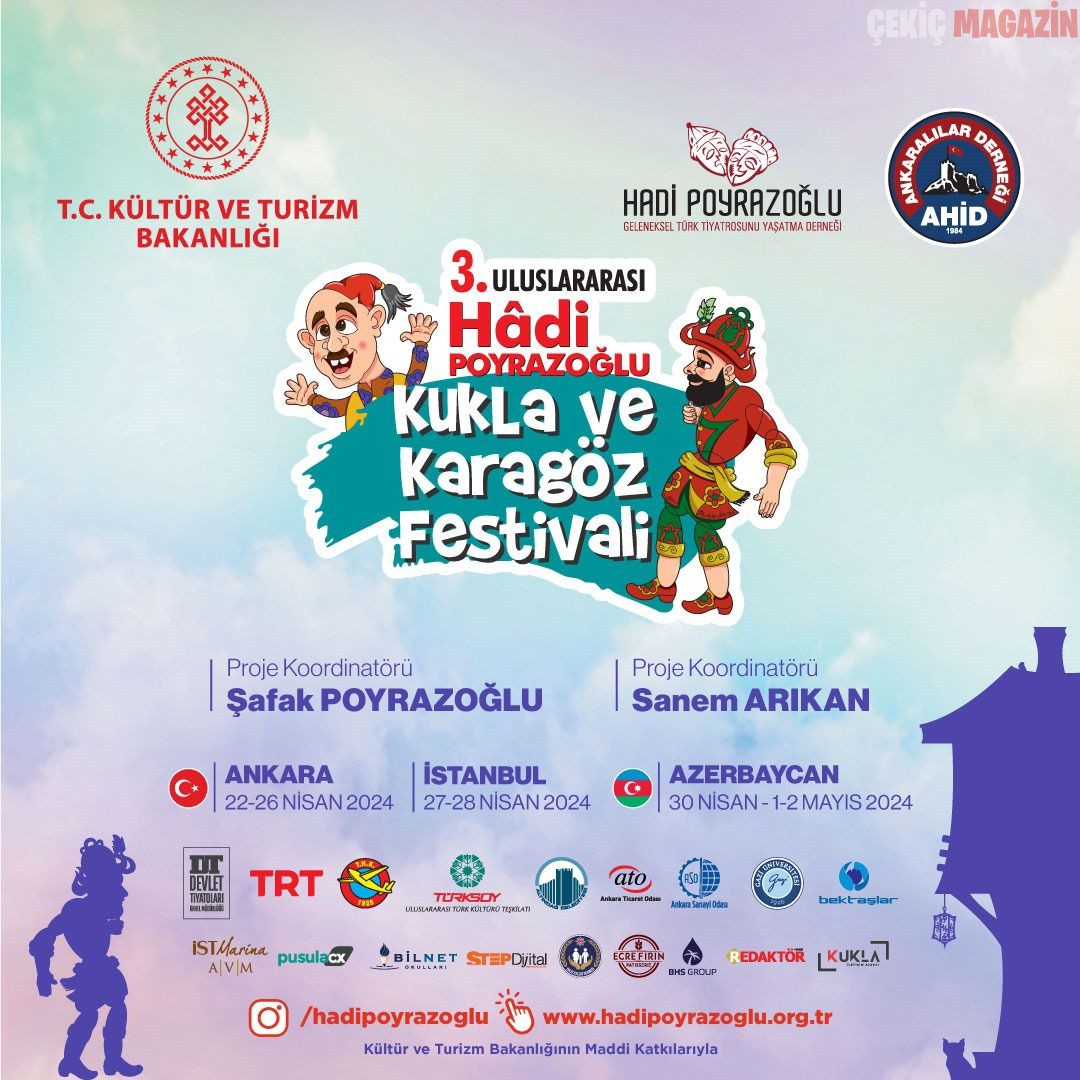 3.Uluslarası Hadi Poyrazoğlu Kukla ve Karagöz Festivali Başlıyor…