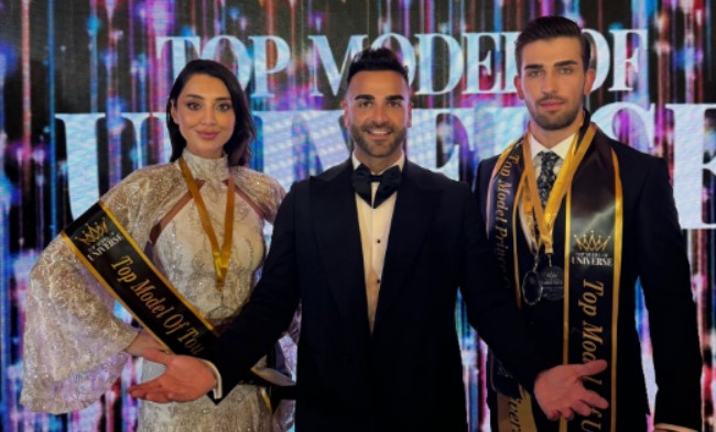 Kuzey Kıbrıs’ı temsil eden Merve Bektaş ve Furkan Ocak, Top Model of the Universe yarışmasında